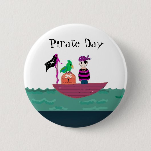 Pirate Boy Ronde Button 5,7 Cm (Voorkant)