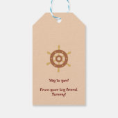 Pirate Boy Schatkaart Leuk Verjaardagsfeest Cadeaulabel (Achterkant)