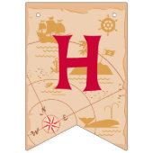 Pirate Boy Schatkaart Leuk Verjaardagsfeest Vlaggetjes (Tweede vlag)