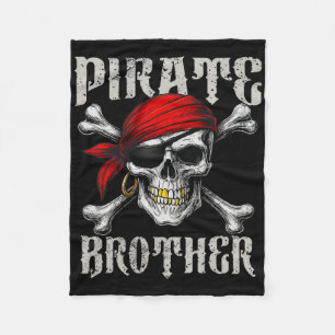 Pirate Brother Jolly Roger Vlag en Skull Crossbon Fleece Deken