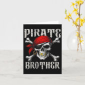 Pirate Brother Jolly Roger Vlag en Skull Crossbon Kaart (Gele Bloem)