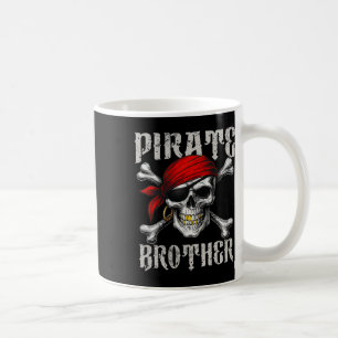 Pirate Brother Jolly Roger Vlag en Skull Crossbon Koffiemok