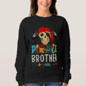 Pirate Brother T-shirt Pirate Theme Halloween Kost (Voorkant)
