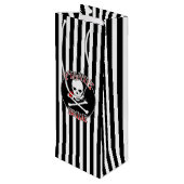 Pirate Bruid Wijn Cadeautas (Achterkant Gekanteld)