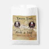 Pirate bruiloft "Dank je" Bedankzakje (Voorkant)