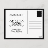 pirate bruiloft rsvp inserts uitnodiging briefkaart (Achterkant)