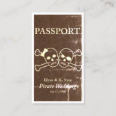 pirate bruiloft rsvp inserts visitekaartje (Voorkant)