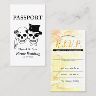 pirate bruiloft rsvp inserts visitekaartje