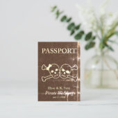 pirate bruiloft rsvp inserts visitekaartje (Staand voorkant)