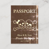 pirate bruiloft rsvp inserts visitekaartje (Voorkant)