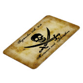 Pirate Bruiloft Save the Date Souvenir Magnet Magneet (Linkerzijde)