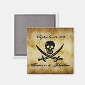 Pirate Bruiloft Save the Date Souvenir Magnet Magneet (Voorkant / Achterkant)