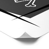 Pirate Brush Flag Poster (Hoek)