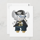 Pirate Bunny Briefkaart (Voorkant / Achterkant)