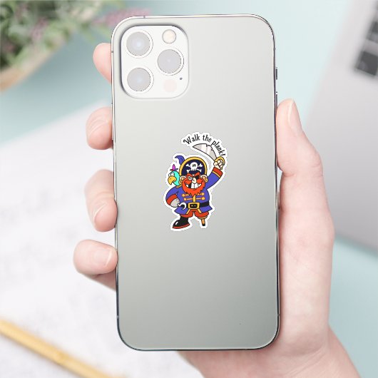 Pirate Capt. met Peg Been Sticker (Telefoon)