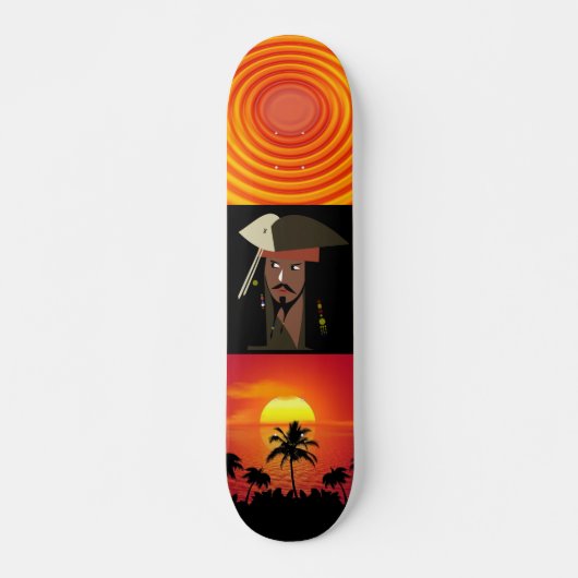 PIRATE CAPTAIN CARIBBEAN Skateboard, 7¾-inch deck Skateboard (Voorkant)
