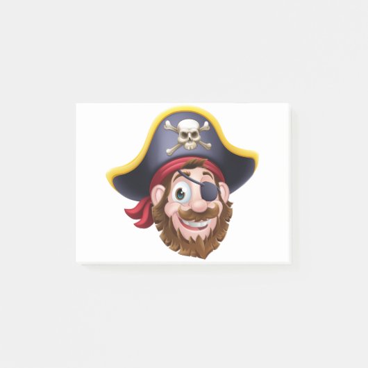 Pirate Captain Cartoon Character Mascot Post-it® Notes (Voorkant)