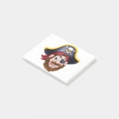 Pirate Captain Cartoon Character Mascot Post-it® Notes (Schuin)