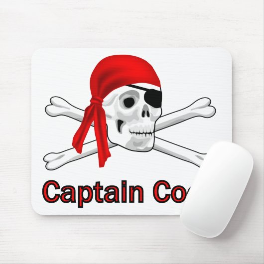 Pirate Captain Cook Mousepad Muismat (Met muis)