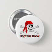 Pirate Captain Cook Pin Back Button (Voorkant /achterkant)