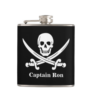 Pirate Captain Custom Liquor Flask Heupfles