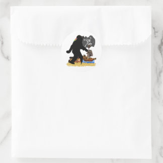 Pirate Captain Sasquatch Ronde Sticker