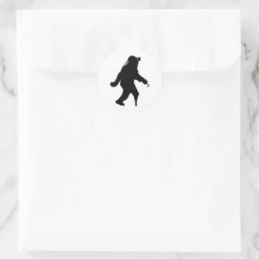 Pirate Captain Sasquatch Ronde Sticker (Tas)