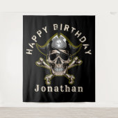 Pirate captain Skull Captain Backdrop Wandkleed (Voorkant)