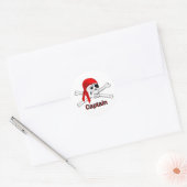 Pirate Captain Skull en Botten Sticker (Envelop)