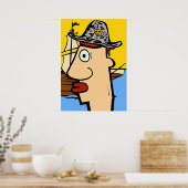 Pirate Cartoon Head Poster (Keuken)