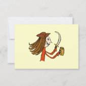 Pirate Cartoon. RSVP Kaartje (Achterkant)