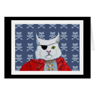 Pirate Cat Blank Card