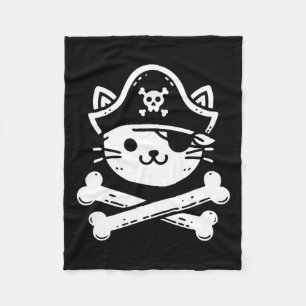Pirate Cat Crossbones Kattenliefhebber Katten Kitt Fleece Deken