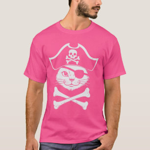 Pirate Cat Crossbones Kattenliefhebber Katten Kitt T-shirt