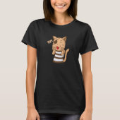 Pirate Cat met oog pleister T-shirt (Voorkant)