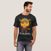 Pirate Cat Shirt Purrate Captain Kat Eye Patch H (Voorkant volledig)