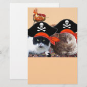 PIRATE CATS, spreek als een Pirate Dag Briefpapier (Voorkant / Achterkant)