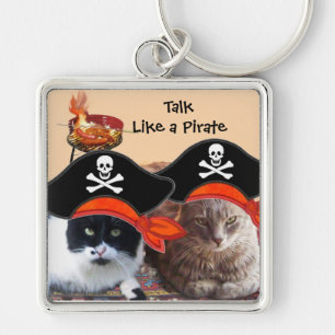 PIRATE CATS, spreek als een Pirate Dag Sleutelhanger