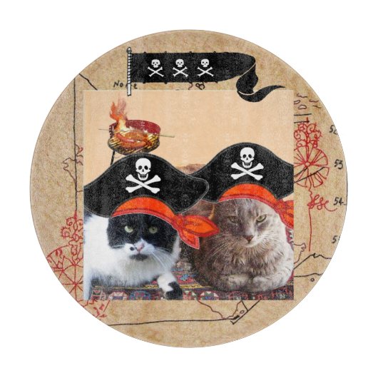 PIRATE CATS, spreek als een Pirate Dag Snijplank (Voorkant)