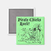 Pirate Chicks Rock! Magneet (Voorkant / Achterkant)