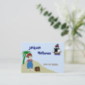 Pirate Children's Calling Card Contactkaartje (Staand voorkant)