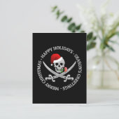 Pirate Christmas briefkaart - aanpassen (Staand voorkant)