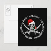 Pirate Christmas briefkaart - aanpassen (Voorkant / Achterkant)