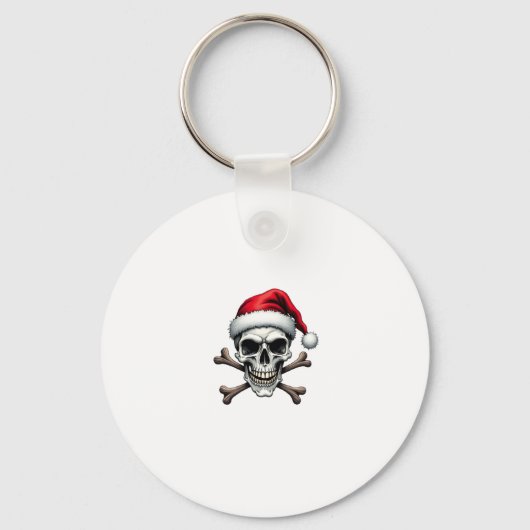 Pirate Christmas Skull & Crossbones Santa Hat. Got Sleutelhanger (Voorkant)