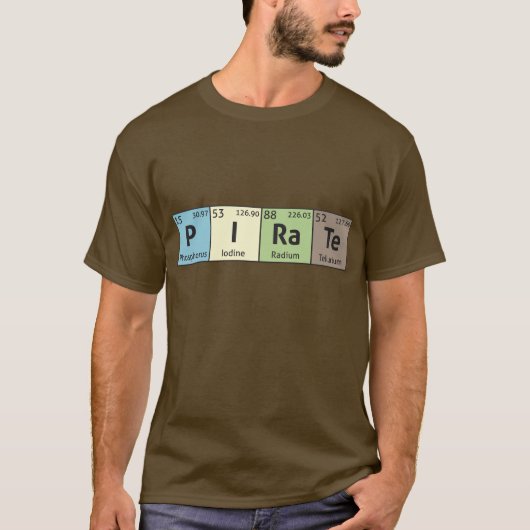 "Pirate" comedy science T-shirt (Voorkant)