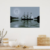 Pirate Cove / blauw Poster (Keuken)