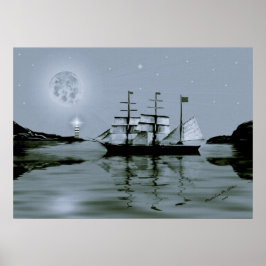 Pirate Cove / blauw Poster
