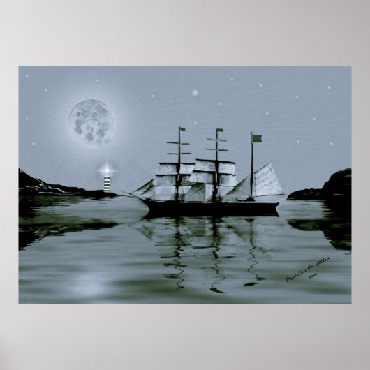 Pirate Cove / blauw Poster (Voorkant)