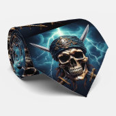 Pirate crâne avec Cravate d'épées (Roulé)
