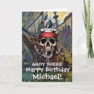 Pirate Crâne fantôme Capitaine Croix Bones Carte d